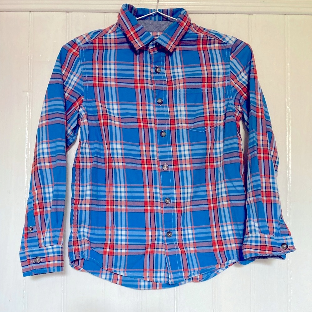 *3 for $20* Cat & Jack boys button-down shirt, plaid, size 8/10/M